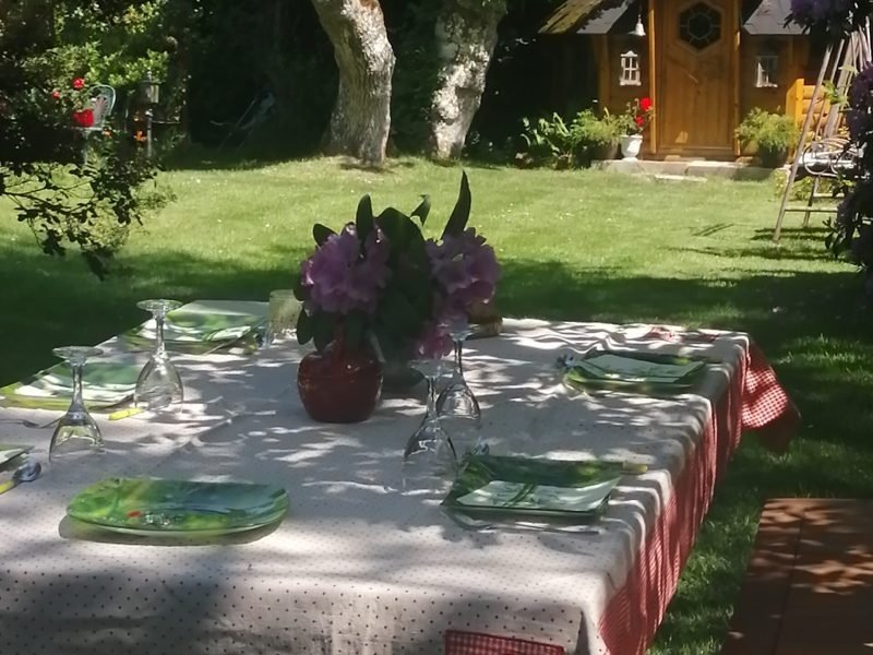 table d'hôtes au jardin